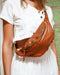 Beholder Cali Saddle Tan Leather Sling Bag