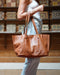 Beholder Akasha Saddle Tan Leather Tote Bag