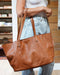 Beholder Akasha Saddle Tan Leather Tote Bag