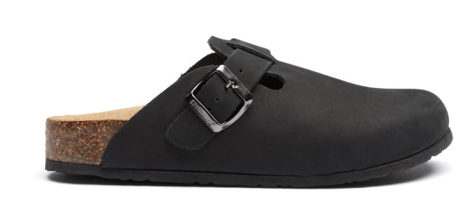 BioNatura Totti Oiled Black Leather Clog