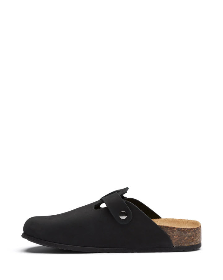 BioNatura Totti Oiled Black Leather Clog