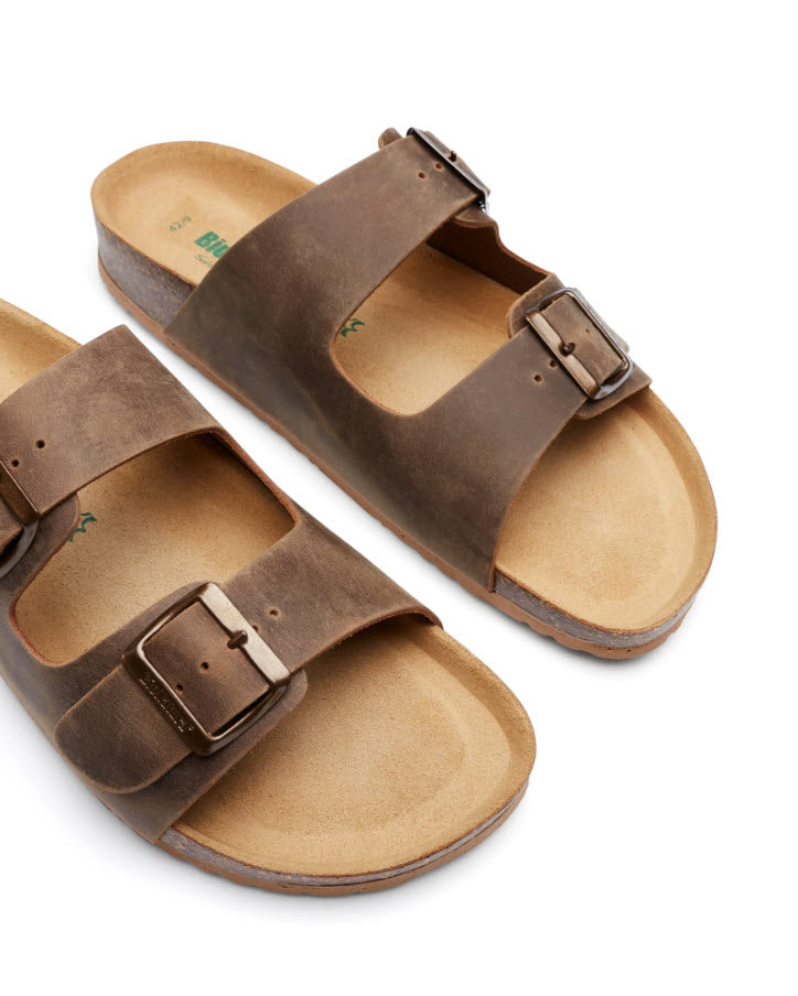 BioNatura Zenga Oiled Brown Leather Sandal