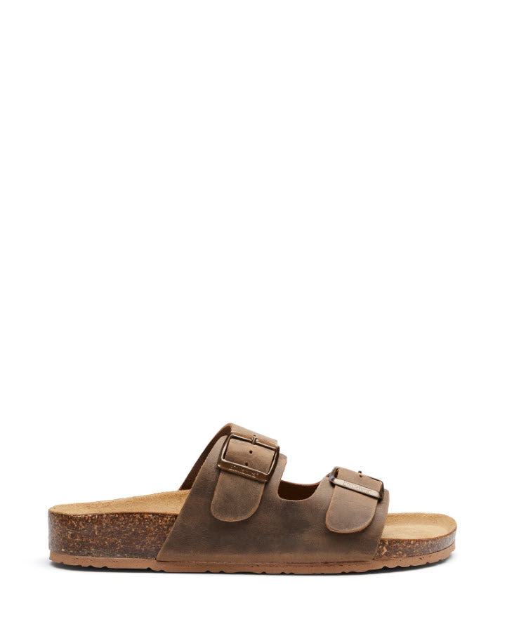 BioNatura Zenga Oiled Brown Leather Sandal