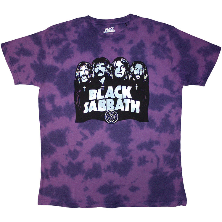 Black Sabbath Band & Logo Purple Kids T-Shirt