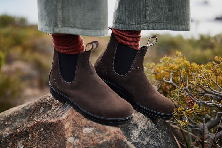 Blundstone 2410 Brown Premium Suede Leather Chelsea Boot