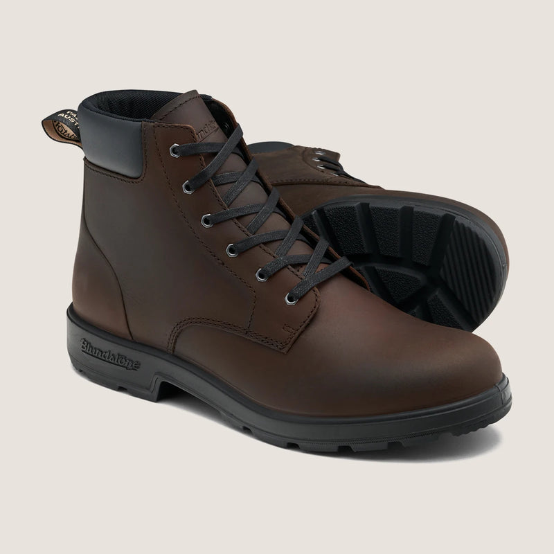 Blundstone 2428 Brown Premium Leather Lace Up Boot
