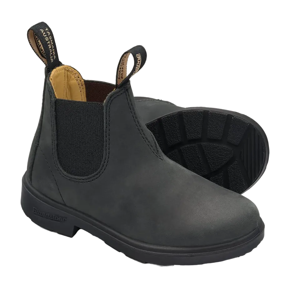 Blundstone 1325 Kids Rustic Black Leather Chelsea Boots