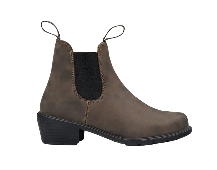 Blundstone 1677 Rustic Brown Suede Leather Heel Boot