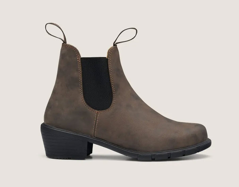 Blundstone 1677 Rustic Brown Suede Leather Heel Boot