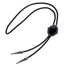 Bolo Vintage Silver Nature Black Obsidian Stone