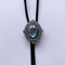 Bolo Tie - Vintage Silver Nature Labradorite Stone Magic Mirror Bolo Tie
