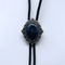 Bolo Tie Vintage Silver Nature Blue Plessite Stone Magic Mirror 