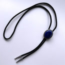 Bolo Tie Vintage Silver Nature Lapis lazuli Stone Oval