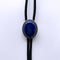 Bolo Tie Vintage Silver Nature Lapis lazuli Stone Oval