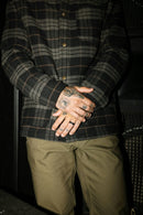 Brixton Bowery Flannel Black Charcoal