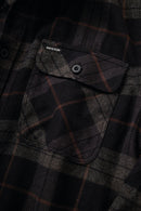 Brixton Bowery Flannel Black Charcoal