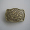 Bronze Plated Western Flower Pattern Rectangle Belt Buckle 