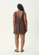 Afends Hemp Jesse Mini Dress Coffee