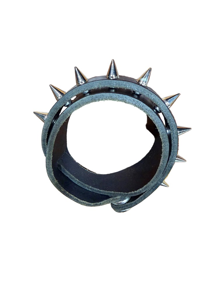 Leather Wristband Small Spike 9