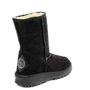 Black UGG boot on a white background