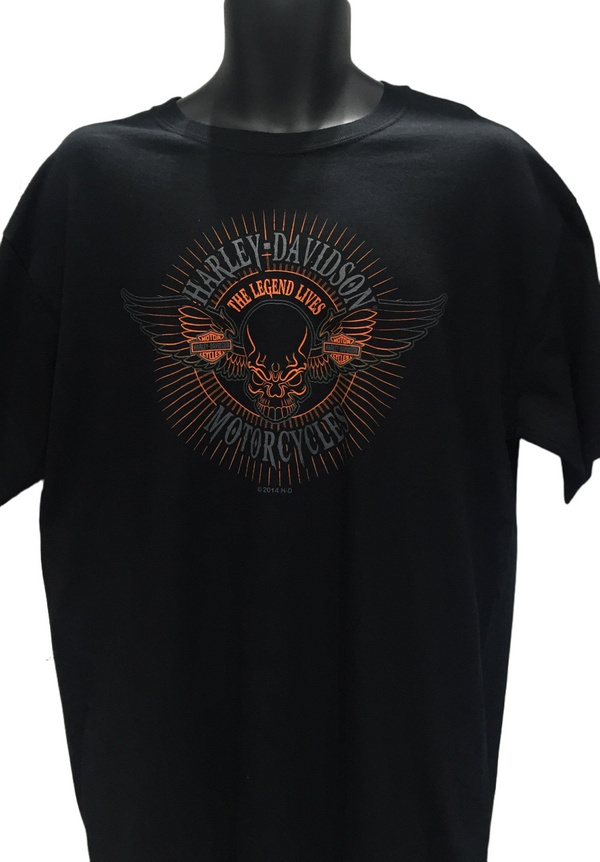 Harley Davidson 'Legend Lives Skull' T-Shirt