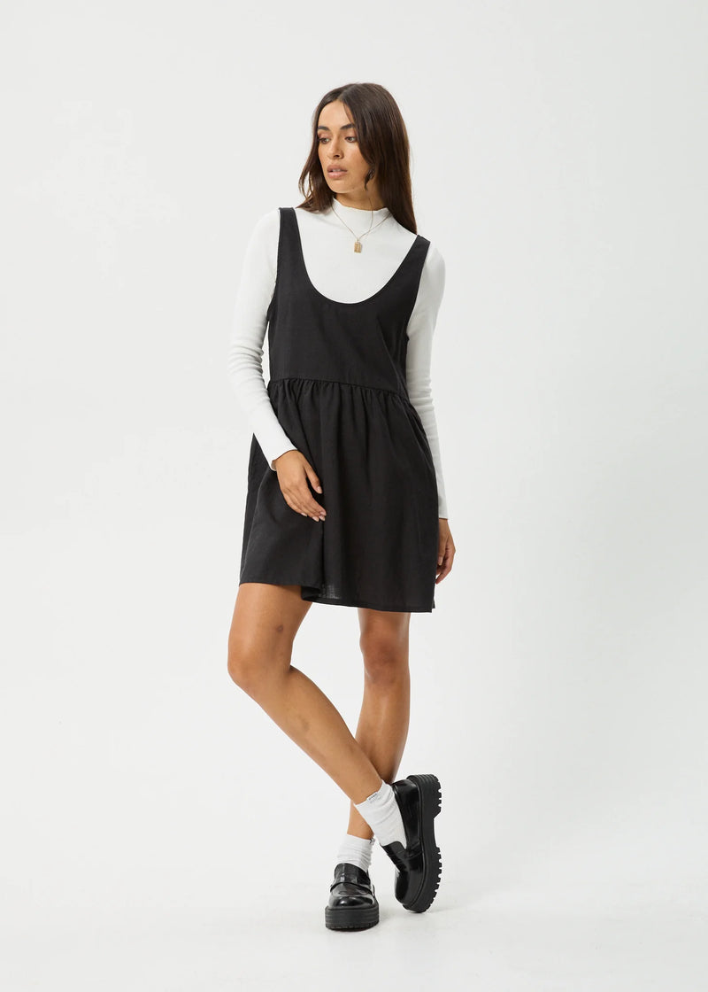 Afends Jesse Black Mini Dress Hemp