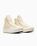 Converse CTAS Lift Hi Egret Gold Luxe Leather
