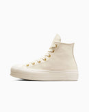 Converse CTAS Lift Hi Egret Gold Luxe Leather