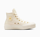 Converse CTAS Lift Hi Egret Gold Luxe Leather