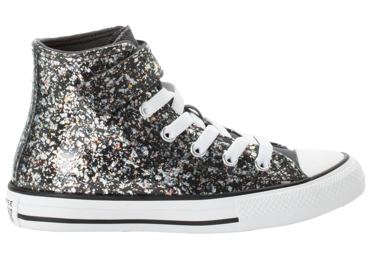 Converse CTAS Youth 1V Hi Glitter Dark Matter