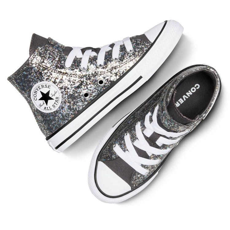 Converse CTAS Youth 1V Hi Glitter Dark Matter
