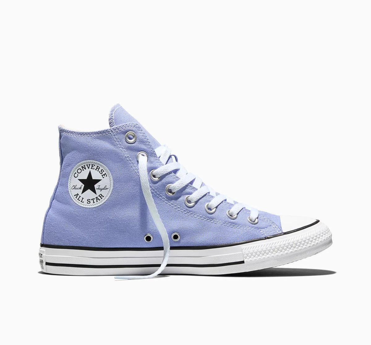 Light purple Converse All Star high-top sneakers on a white background