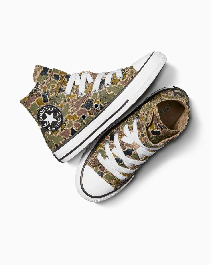 Converse Hi Youth 1V Camo Dogs Print Nomad Khaki