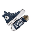 Navy blue Converse All Star high-top sneakers on a white background