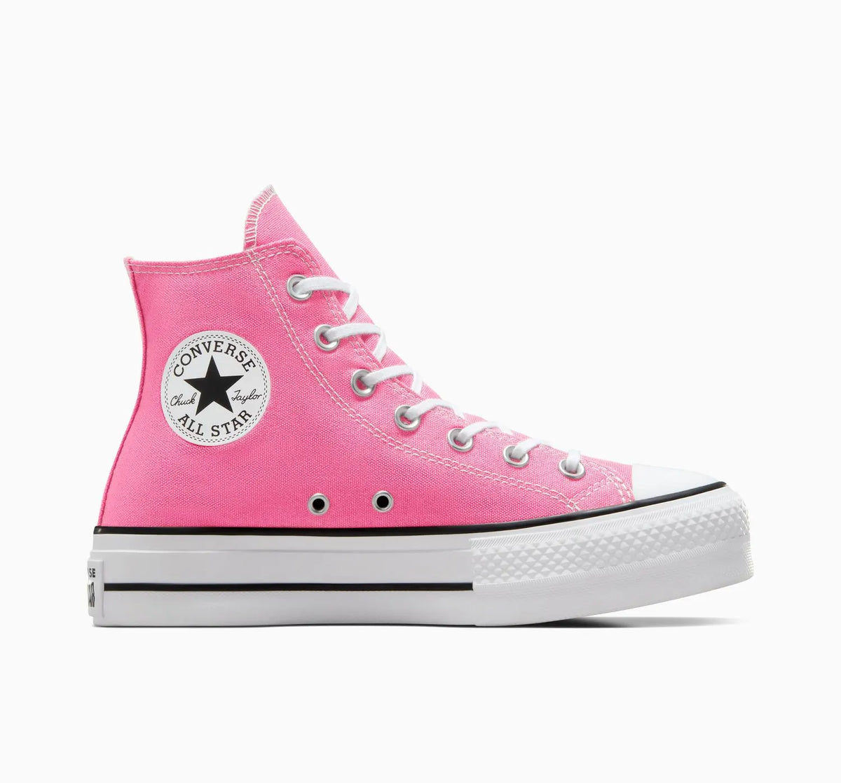 Pink Converse All Star high-top sneaker on a white background