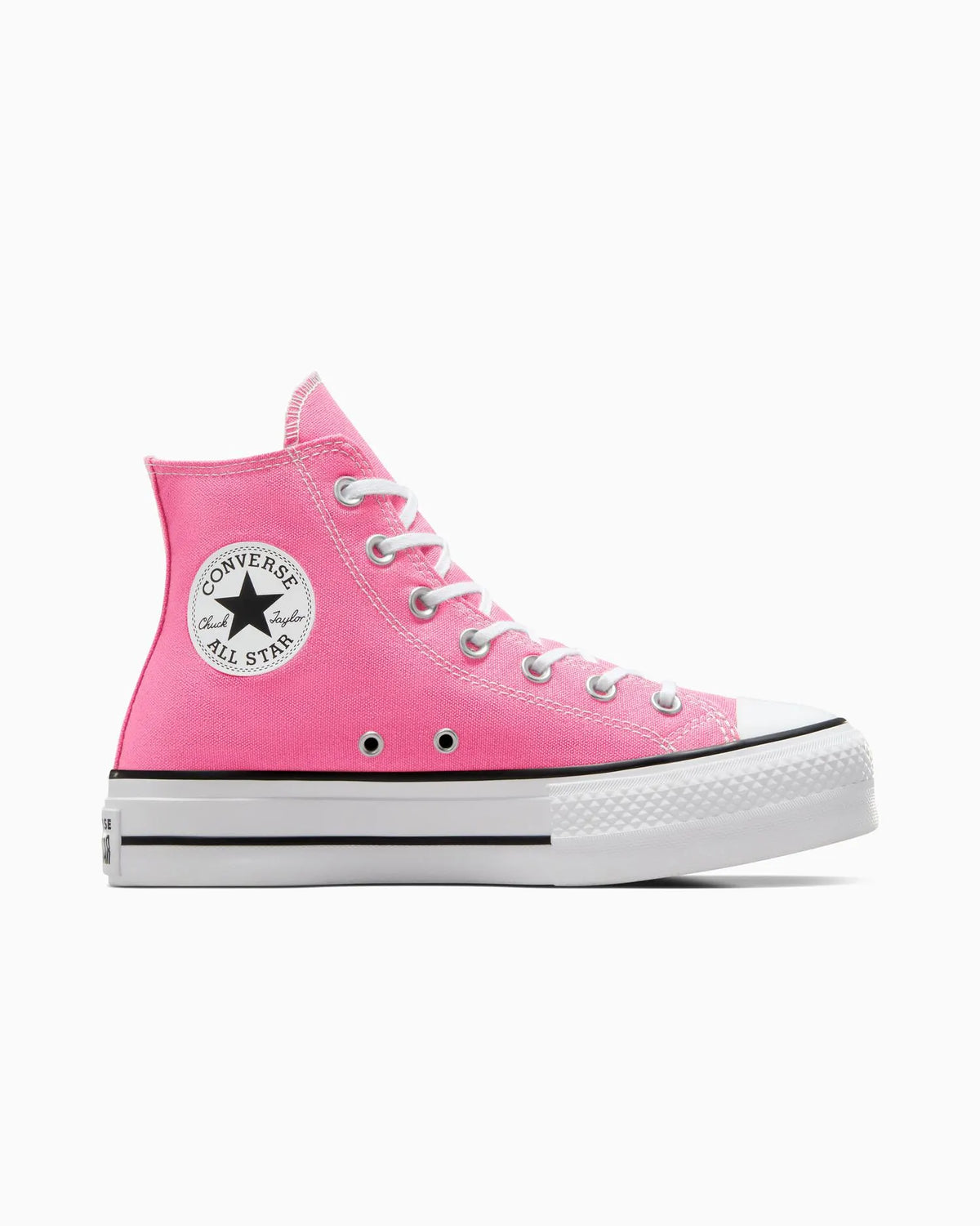 Pink Converse All Star high-top sneaker on a white background