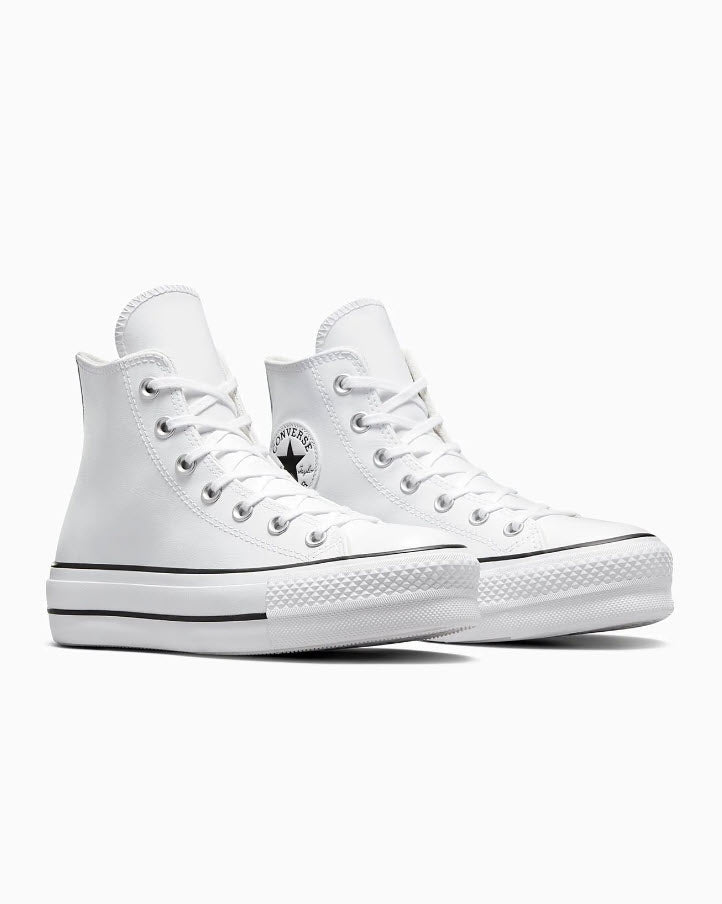 Converse Lift Leather Hi White Platform 561676C