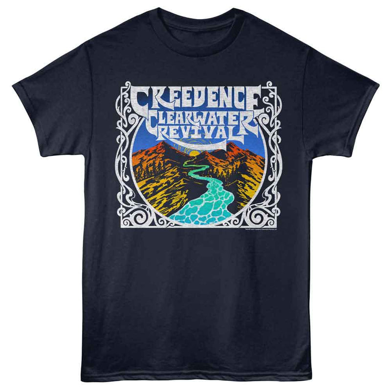 Creedence Clearwater Revival Mountains Unisex T-Shirt Navy