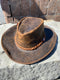 Santa Fe  Shapeable Tobacco Leather Hat.