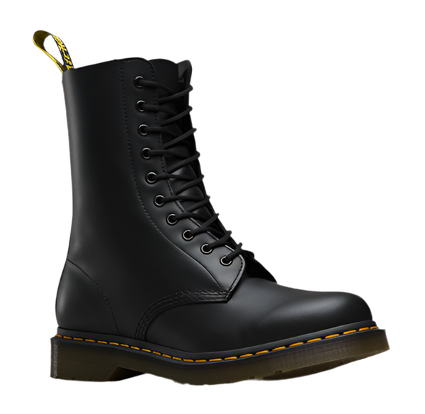 Dr Martens 1490 Black Smooth Leather 10 Hole Boots 11857001