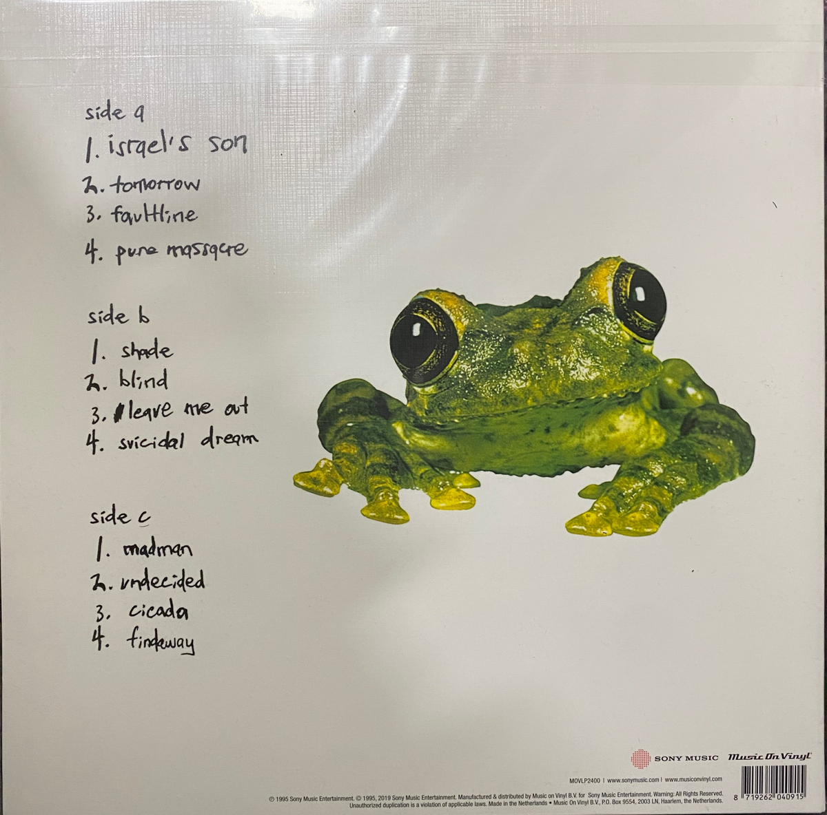 Silverchair Frogstomp 30th anniversary edition Yellow & Green Marbled Vinyl