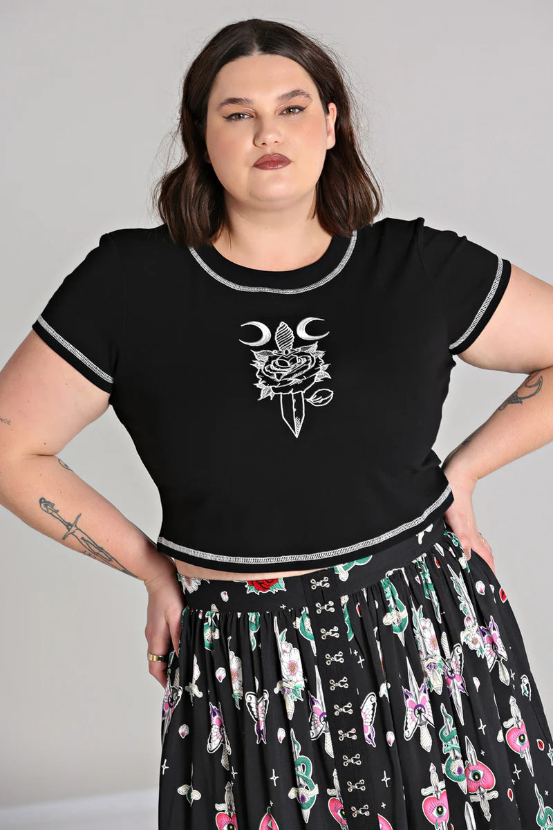 Hell Bunny Roesia Top Black