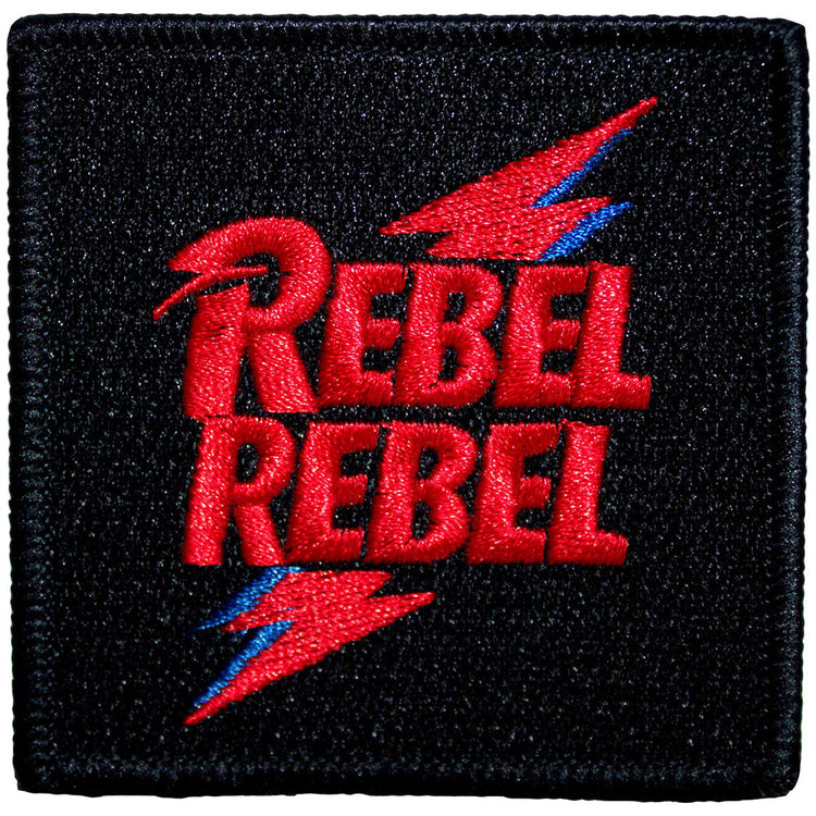 David Bowie Rebel Rebel Pink & Blue Woven Patch