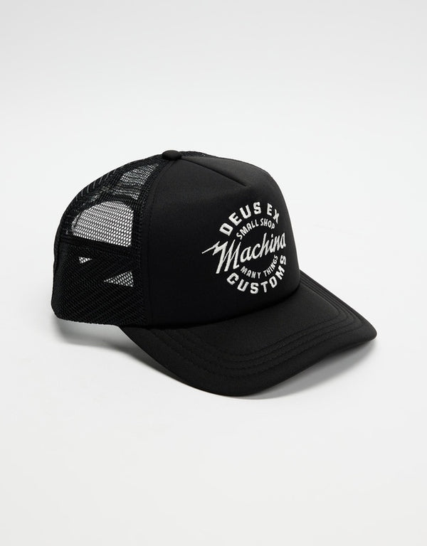 Deus Amped Circle Trucker Black  Snapback