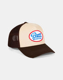 Trucker hat with a logo on a white background