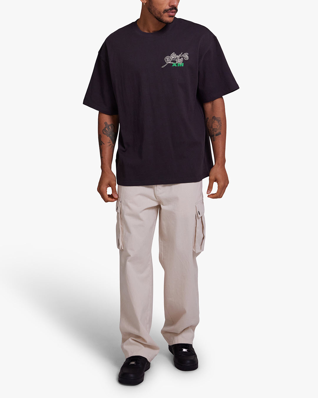 Deus Dusty Tee Anthracite Oversized Fit