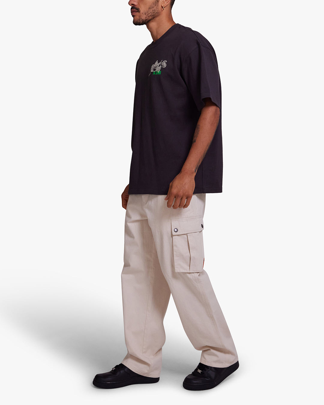 Deus Dusty Tee Anthracite Oversized Fit