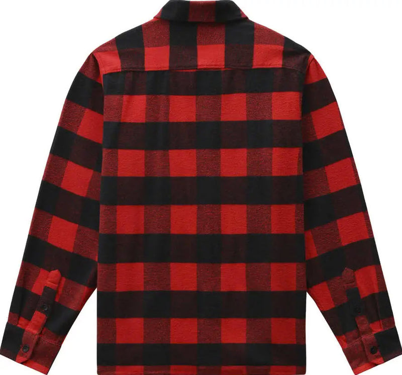 Dickies Sacramento Regular Fit Button Down LS Shirt Red Black