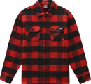 Dickies Sacramento Regular Fit Button Down LS Shirt Red Black