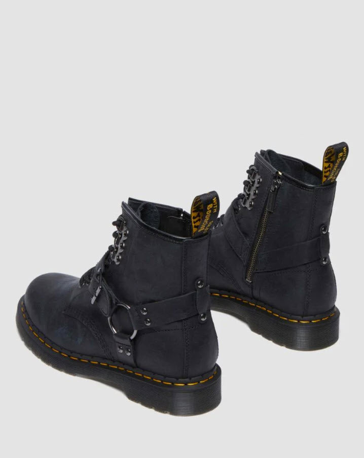 Dr Martens - Dr Marten 1460 Antique Pull Up Black Boots